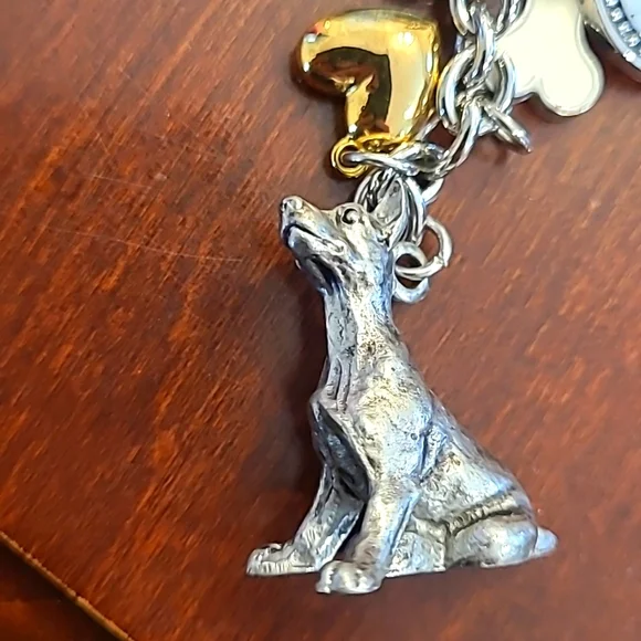 I Love My Doberman Keychain with Charms - NEW - Picture 3 of 11